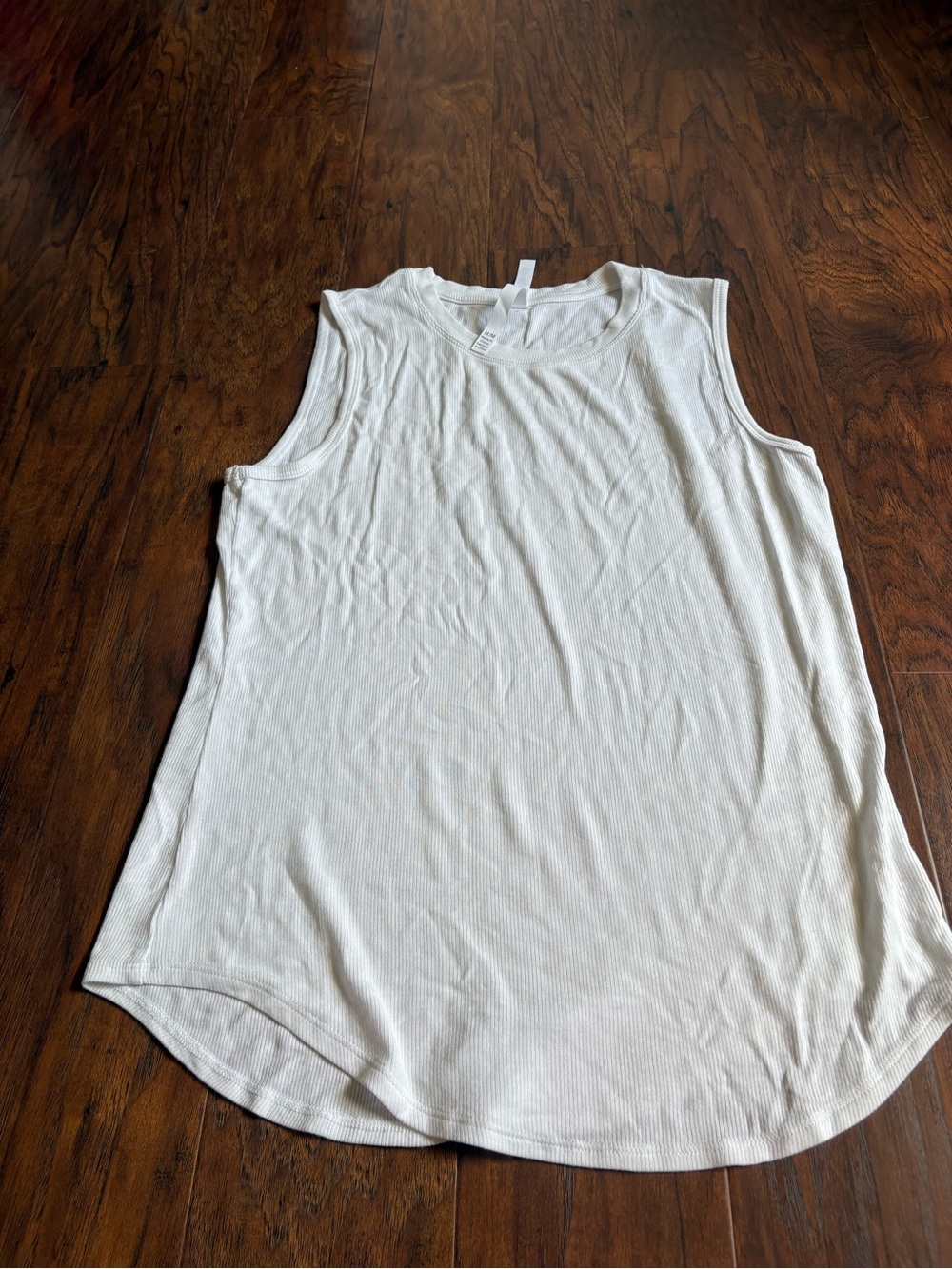 Tahari Cream Ribbed Sleeveless Tank Top